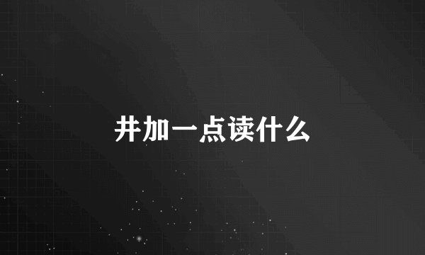 井加一点读什么