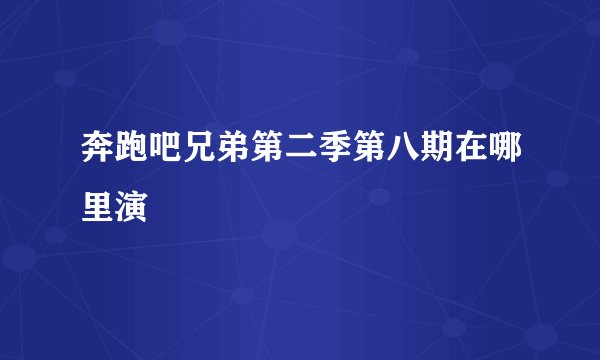 奔跑吧兄弟第二季第八期在哪里演