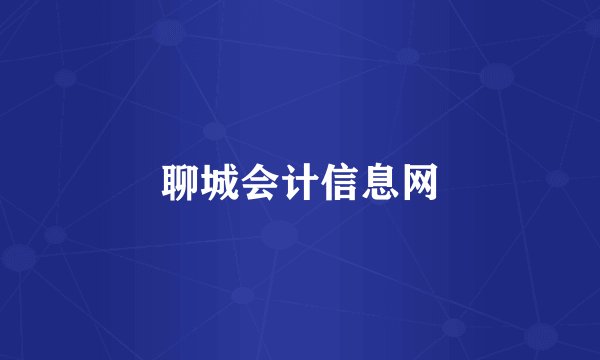 聊城会计信息网
