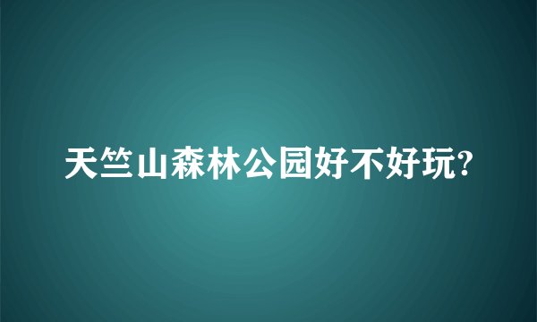 天竺山森林公园好不好玩?