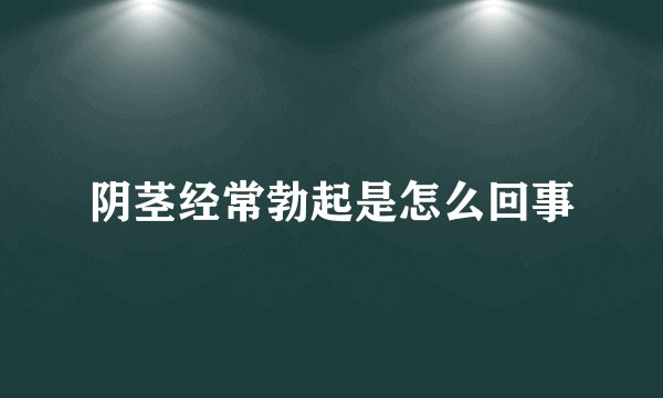 阴茎经常勃起是怎么回事