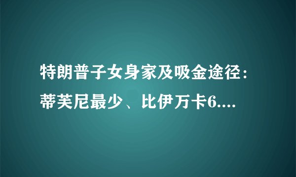 特朗普子女身家及吸金途径：蒂芙尼最少、比伊万卡6.6亿零头多一点