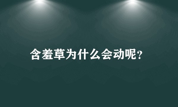 含羞草为什么会动呢？