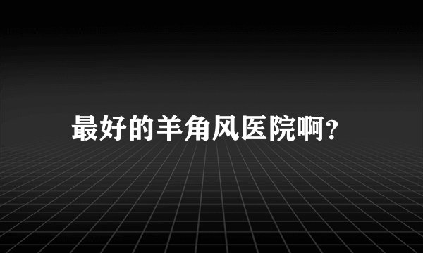 最好的羊角风医院啊？