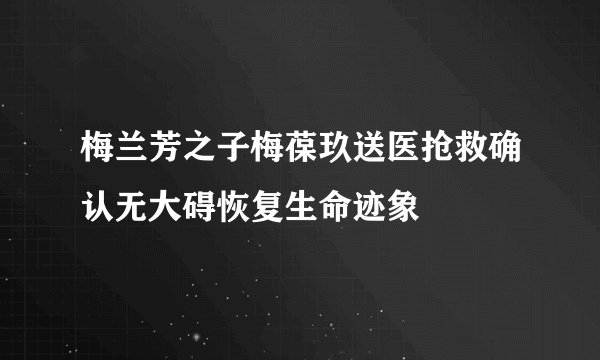 梅兰芳之子梅葆玖送医抢救确认无大碍恢复生命迹象