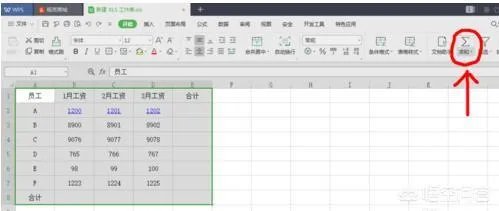 在excel中如何求和?