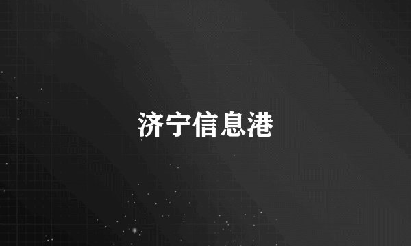 济宁信息港