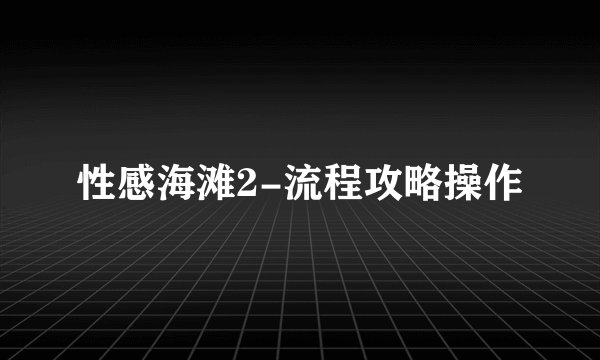 性感海滩2-流程攻略操作