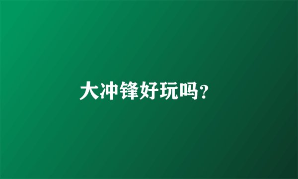 大冲锋好玩吗？