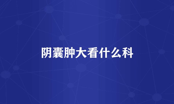 阴囊肿大看什么科