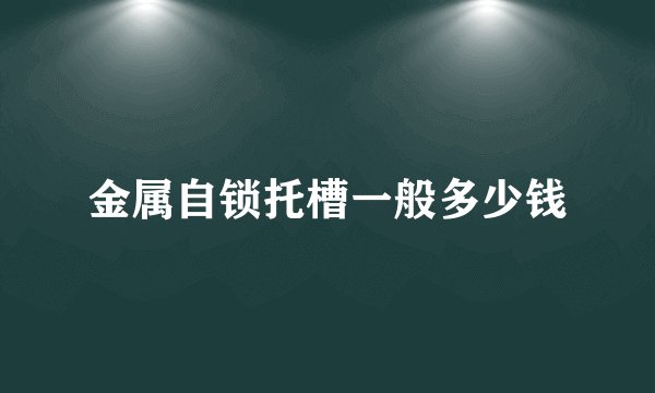 金属自锁托槽一般多少钱