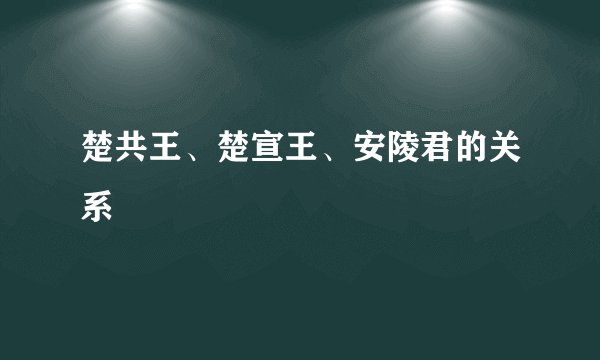 楚共王、楚宣王、安陵君的关系