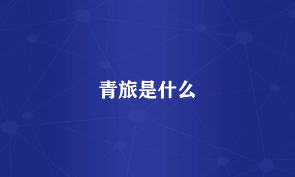 青旅是什么