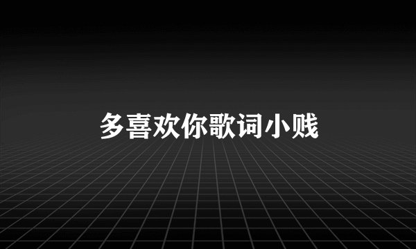 多喜欢你歌词小贱