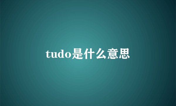 tudo是什么意思