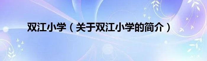 双江小学（关于双江小学的简介）