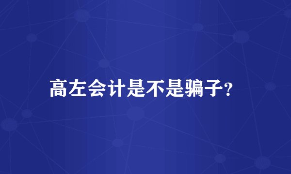 高左会计是不是骗子?