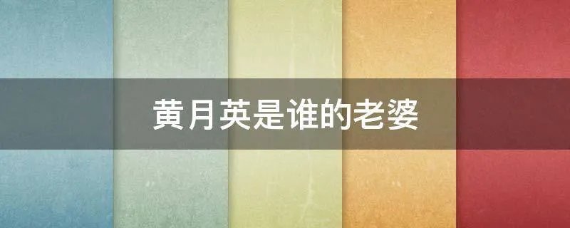 黄月英是谁的老婆