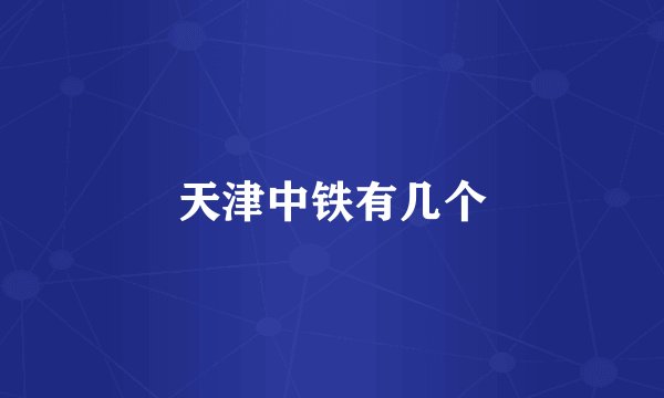 天津中铁有几个
