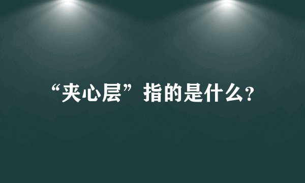 “夹心层”指的是什么？
