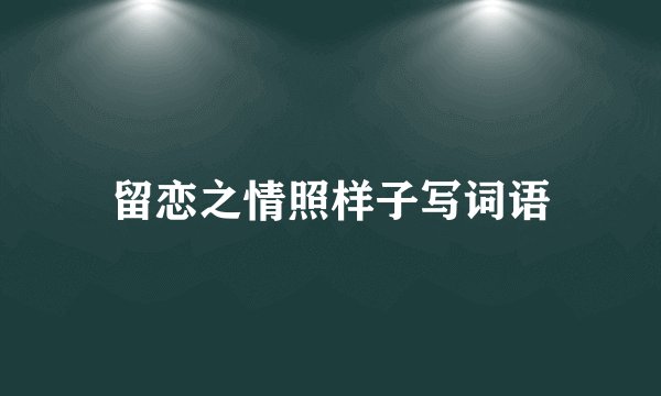 留恋之情照样子写词语