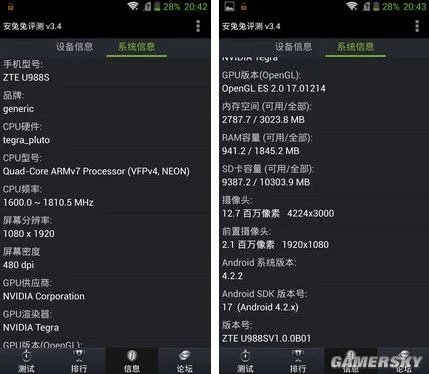 中兴U988S评测：全球首款Tegra 4手机秒杀小米
