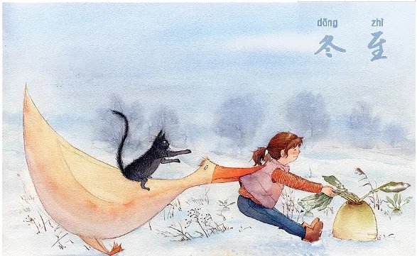 2018冬至图片简笔画 让更多的人看得见冬至