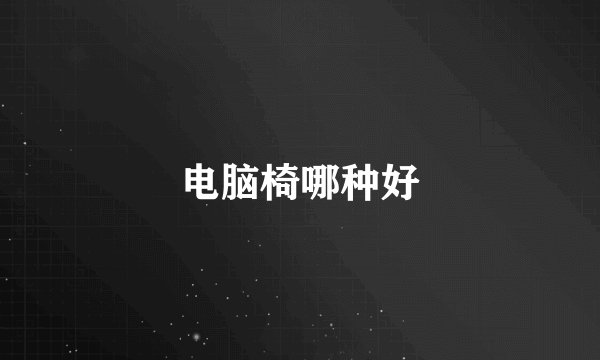 电脑椅哪种好