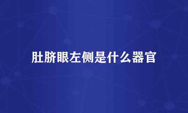 肚脐眼左侧是什么器官