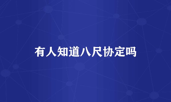 有人知道八尺协定吗