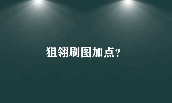 狙翎刷图加点？