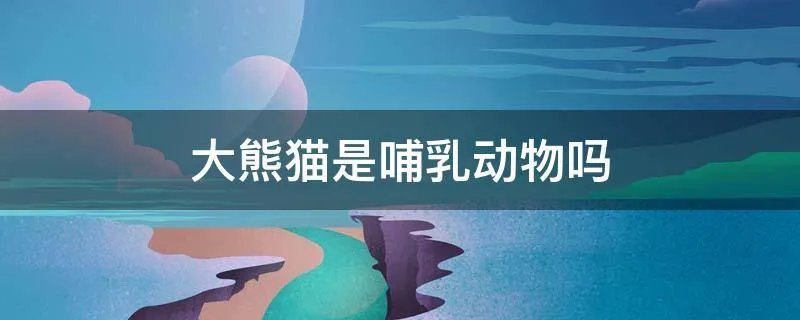 大熊猫是哺乳动物吗