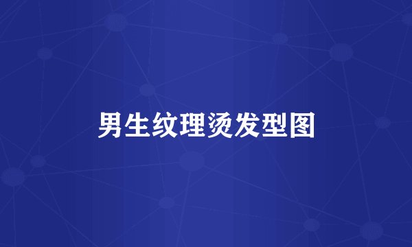 男生纹理烫发型图