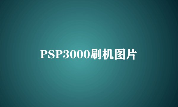 PSP3000刷机图片