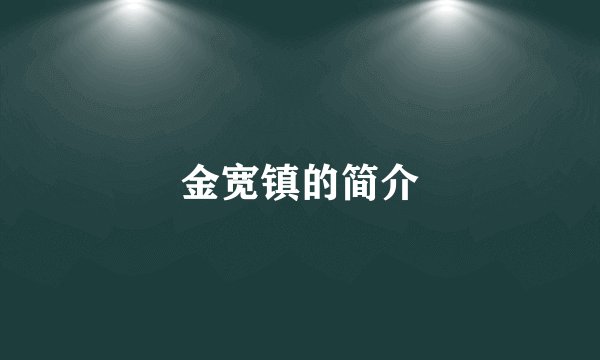 金宽镇的简介