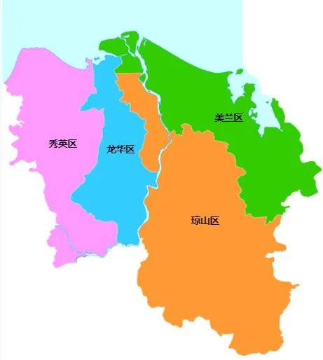 海口地图区域划分?