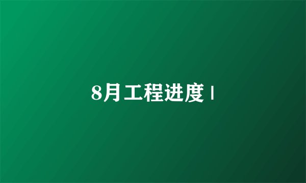8月工程进度 |