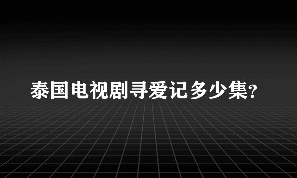 泰国电视剧寻爱记多少集?