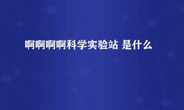 啊啊啊啊科学实验站 是什么