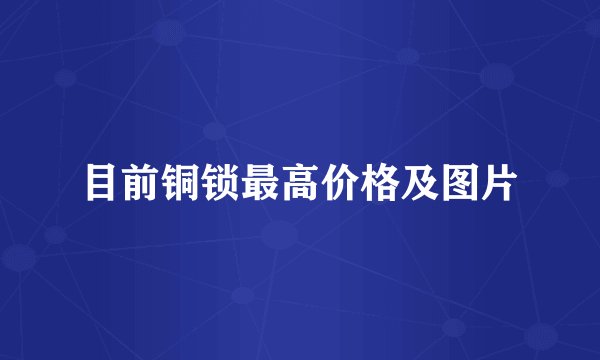 目前铜锁最高价格及图片