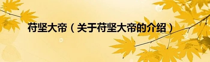 苻坚大帝（关于苻坚大帝的介绍）