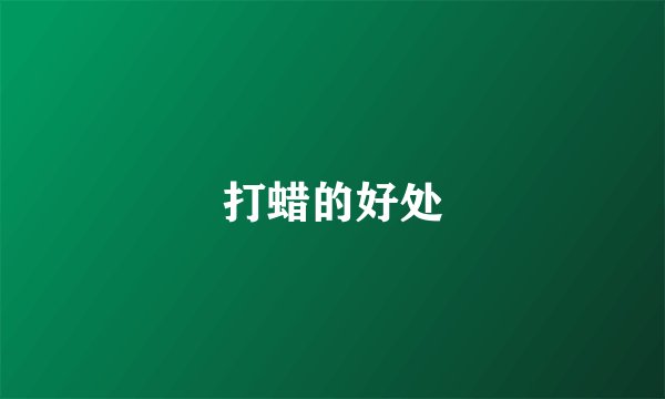 打蜡的好处