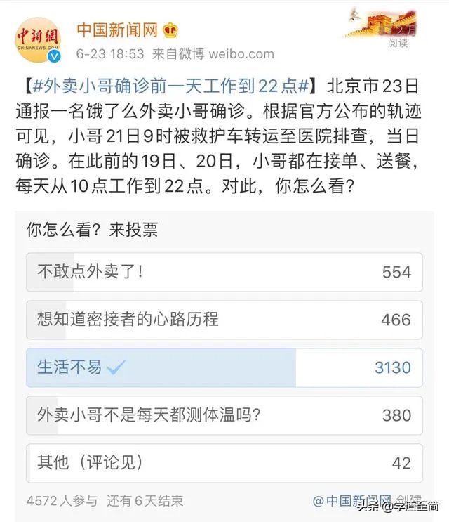 北京一外卖员确诊新冠肺炎,平均每天接50单,他接触过的商家和顾客感染风险有多大?