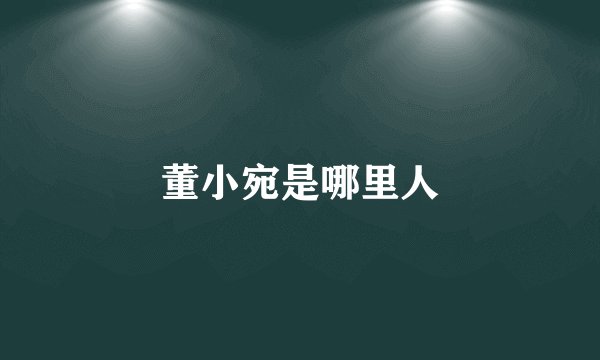 董小宛是哪里人