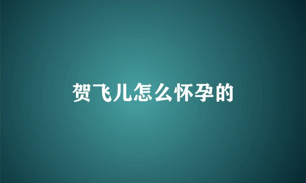 贺飞儿怎么怀孕的