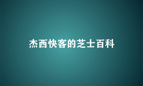 杰西快客的芝士百科