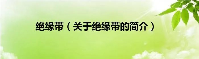绝缘带（关于绝缘带的简介）