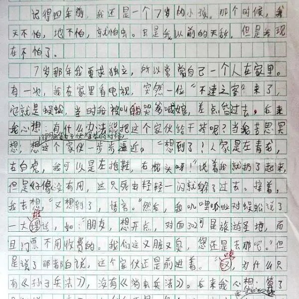 小学生神作文再现,请问小学生你为何这么优秀