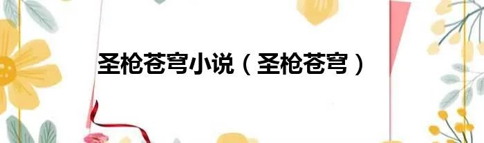 圣枪苍穹小说（圣枪苍穹）