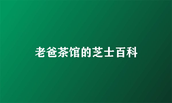 老爸茶馆的芝士百科